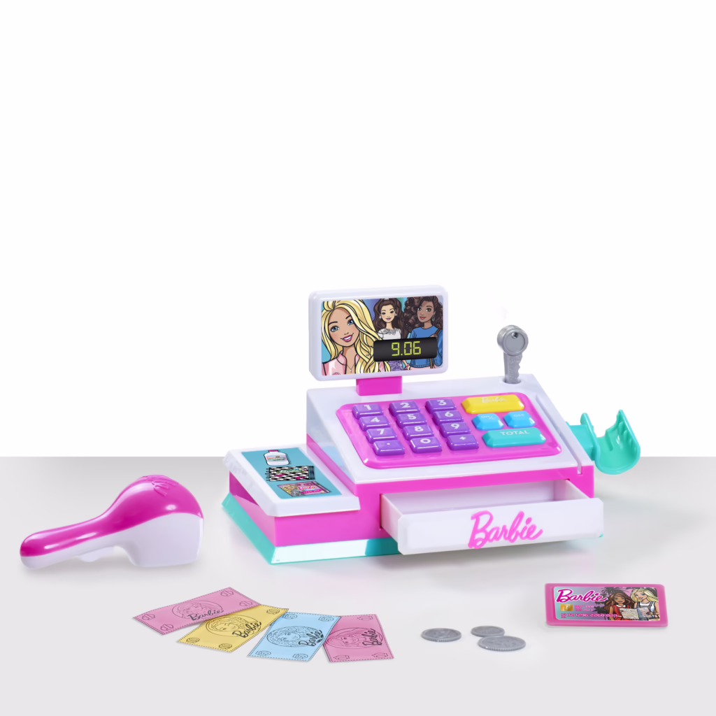 Barbie Small Cash Register with Sounds, 10-pieces