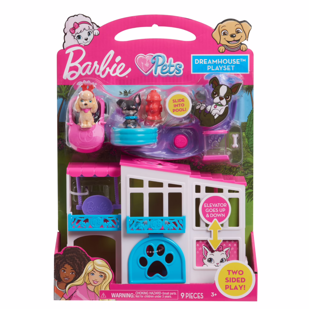 Barbie Pet Dreamhouse Playset, 10-pieces