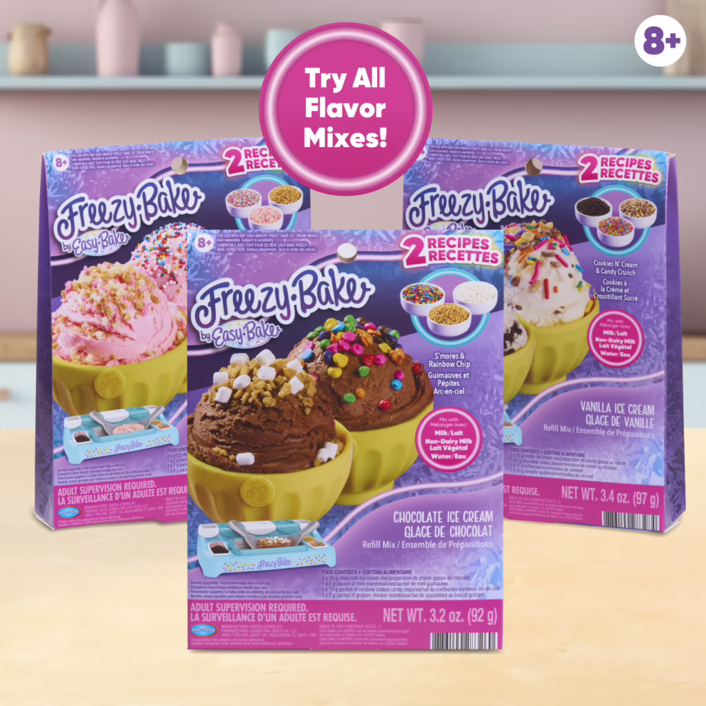 Freezy-Bake Chocolate Ice Cream Mix – S’mores and Rainbow Chip
