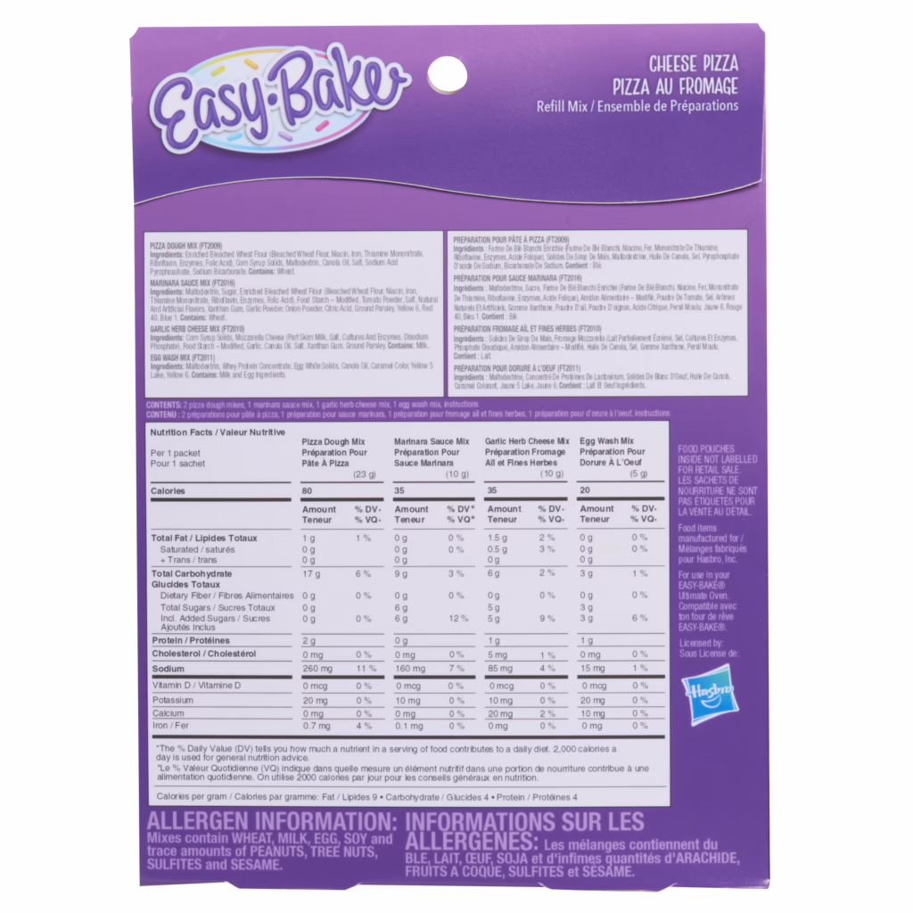 Easy-Bake Ultimate Oven Toy Refill Mix, Cheese Pizza Refill Mix