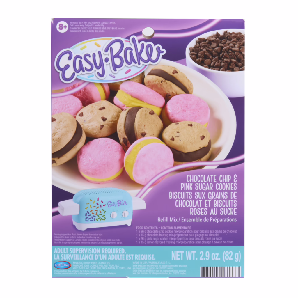 Easy-Bake Ultimate Oven Toy Refill Mix, Chocolate Chip and Pink Sugar Cookies