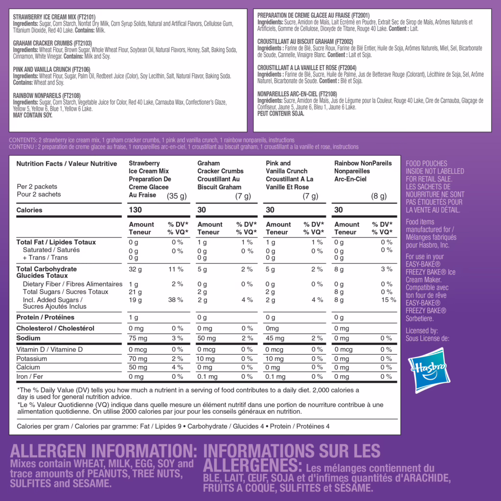 Freezy-Bake Strawberry Ice Cream Mix – Strawberry Shortcake and Strawberry Delight