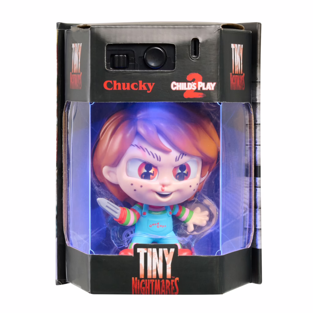 Tiny Nightmares Black Light Edition Collectible Chucky Figure