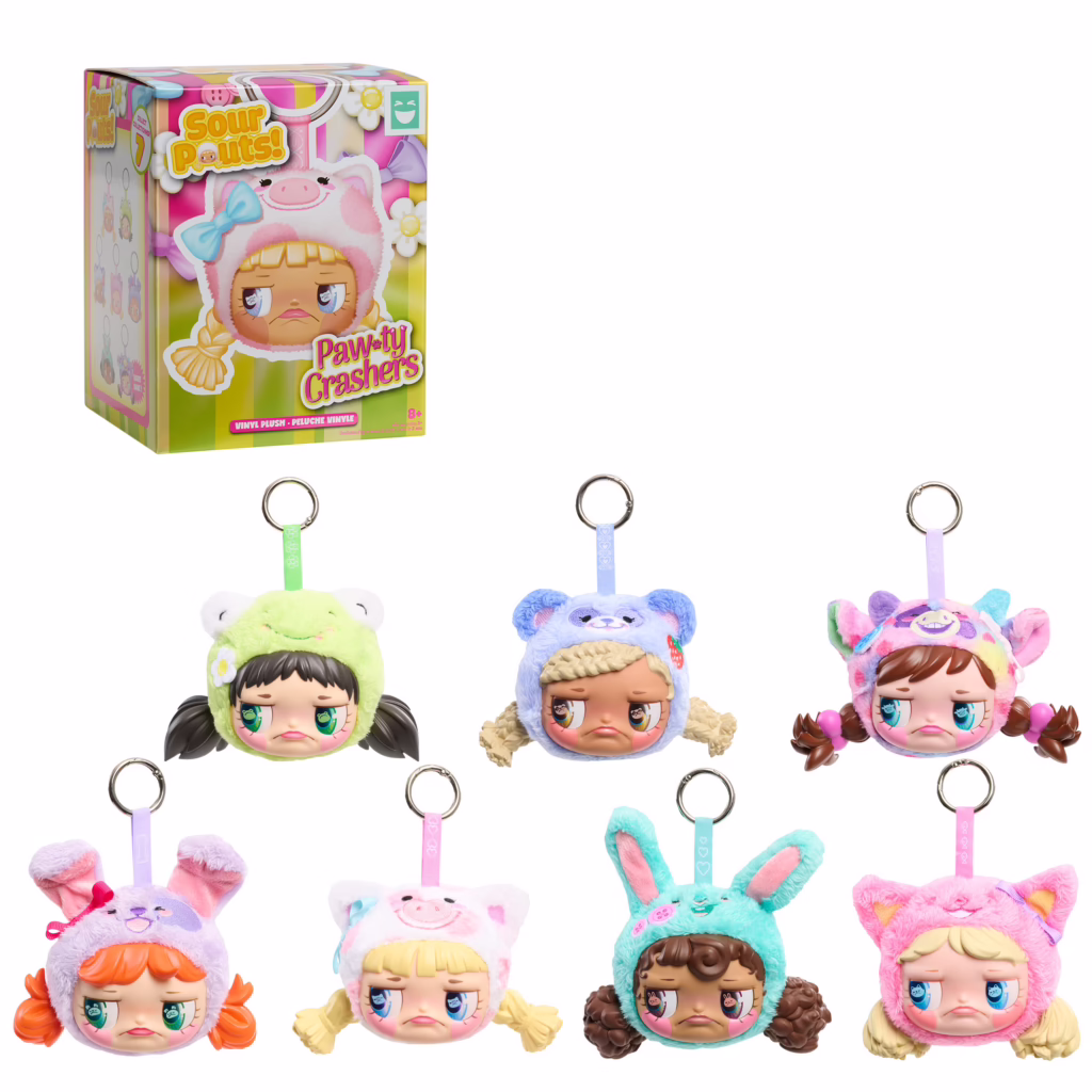 Sour Pouts Paw-ty Crashers Vinyl Plush Clip-Ons