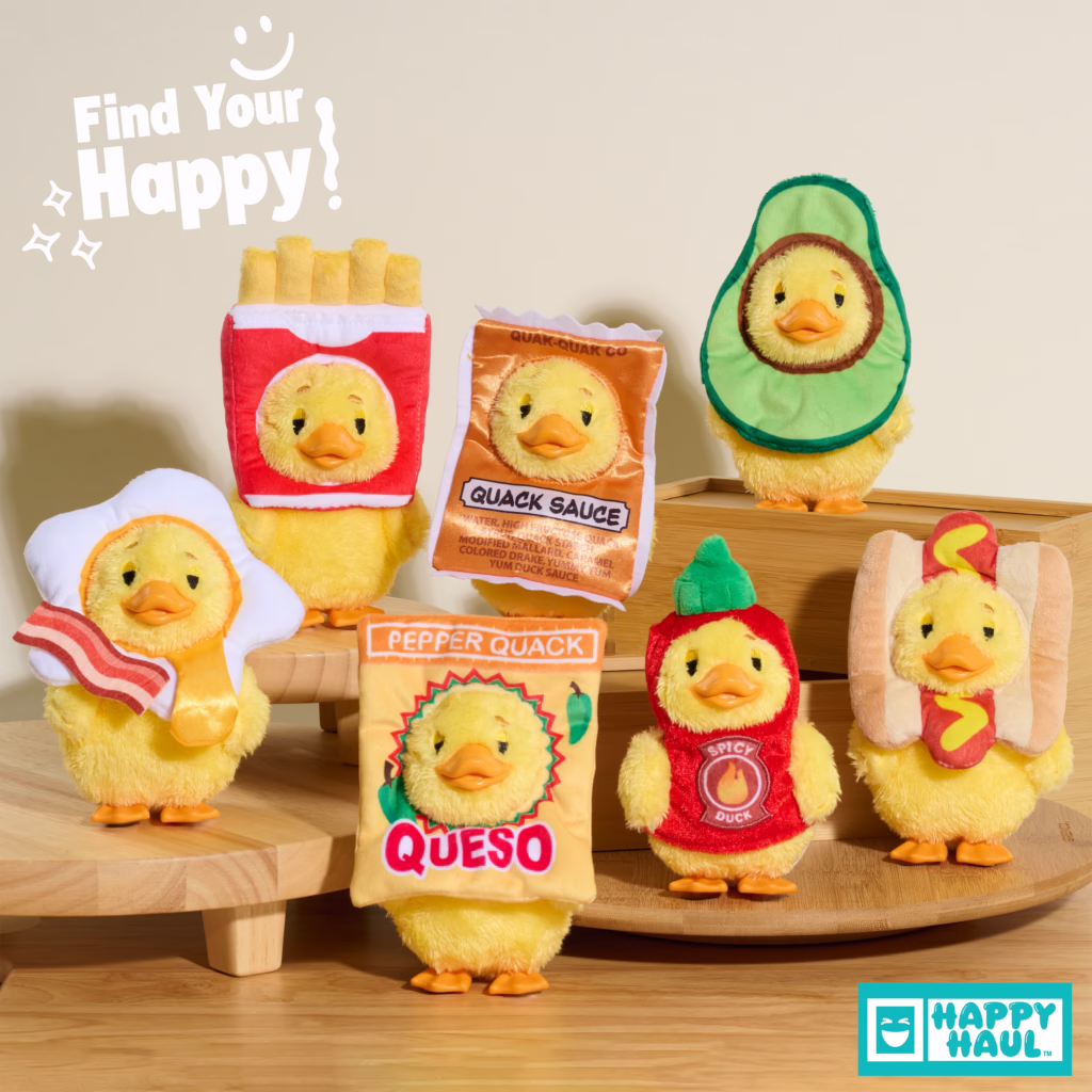 HAPPY HAUL Duckalooz Snack Quack Clip-On Plush Duck Assortment