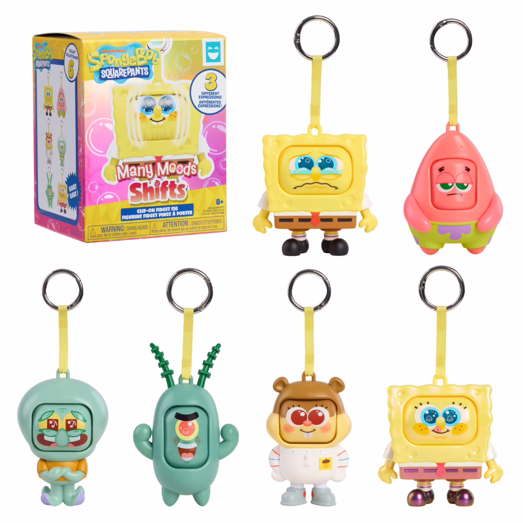 HAPPY HAUL SpongeBob SquarePants Many Moods Shifts Clip-on Fidget Figs