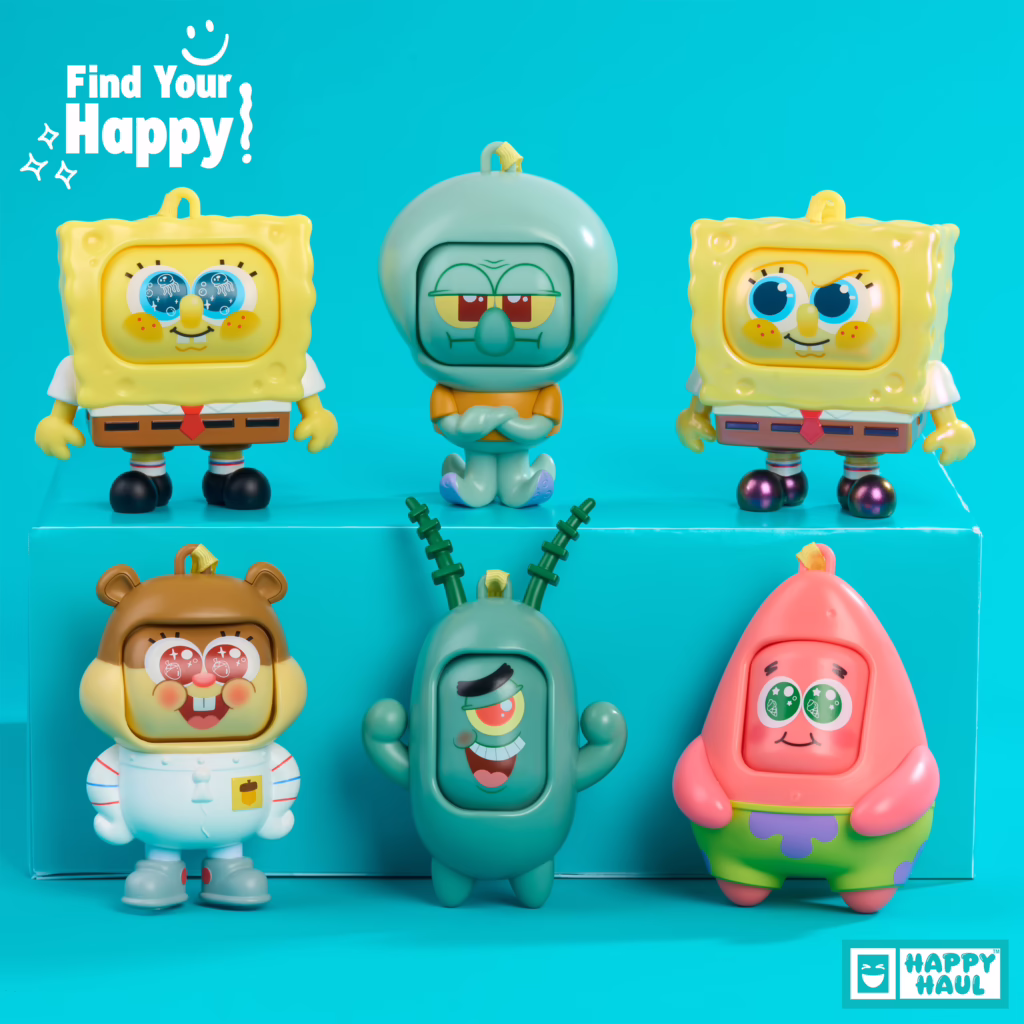 HAPPY HAUL SpongeBob SquarePants Many Moods Shifts Clip-on Fidget Figs