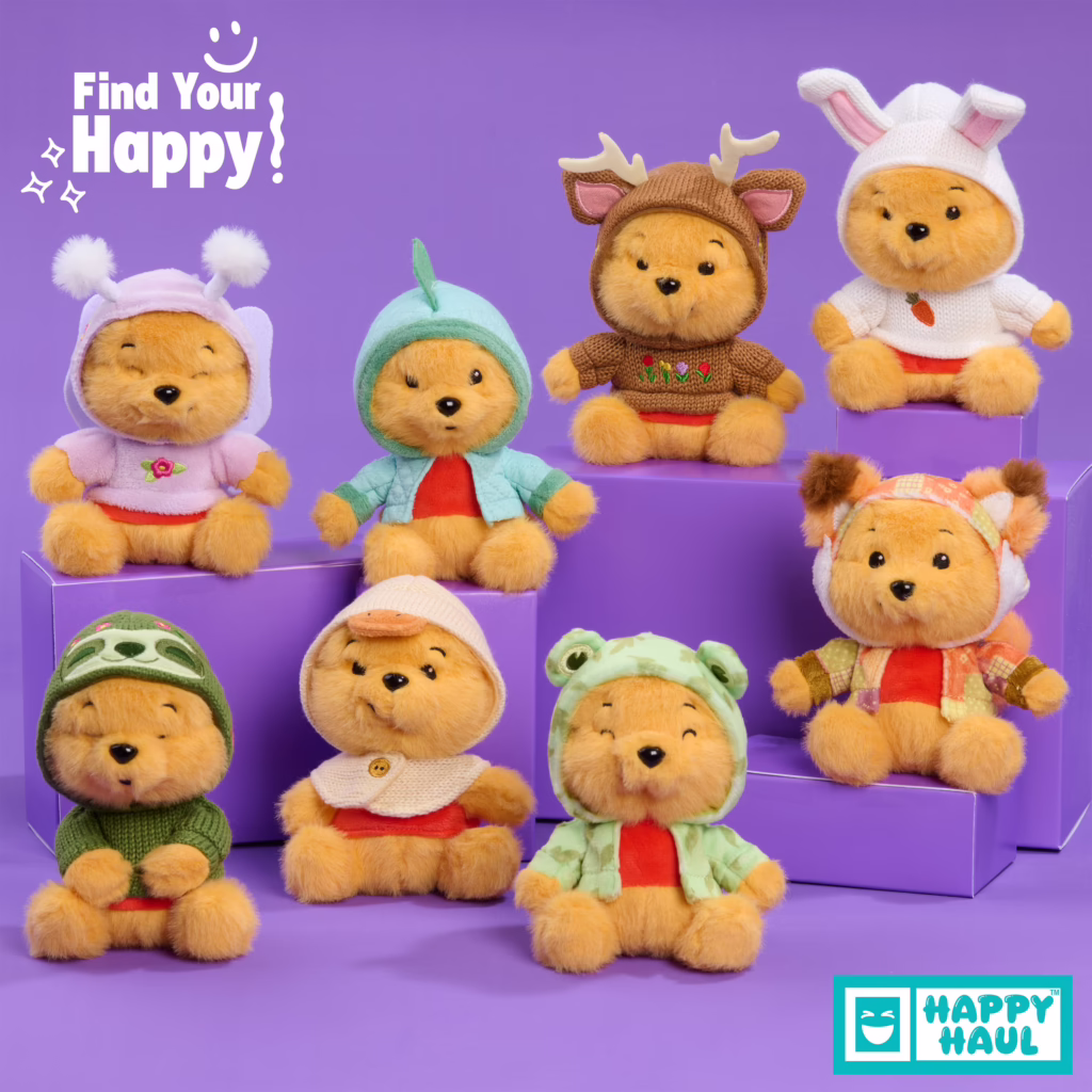 HAPPY HAUL Disney Winnie the Pooh Woodland Hunnys Capsule Plush